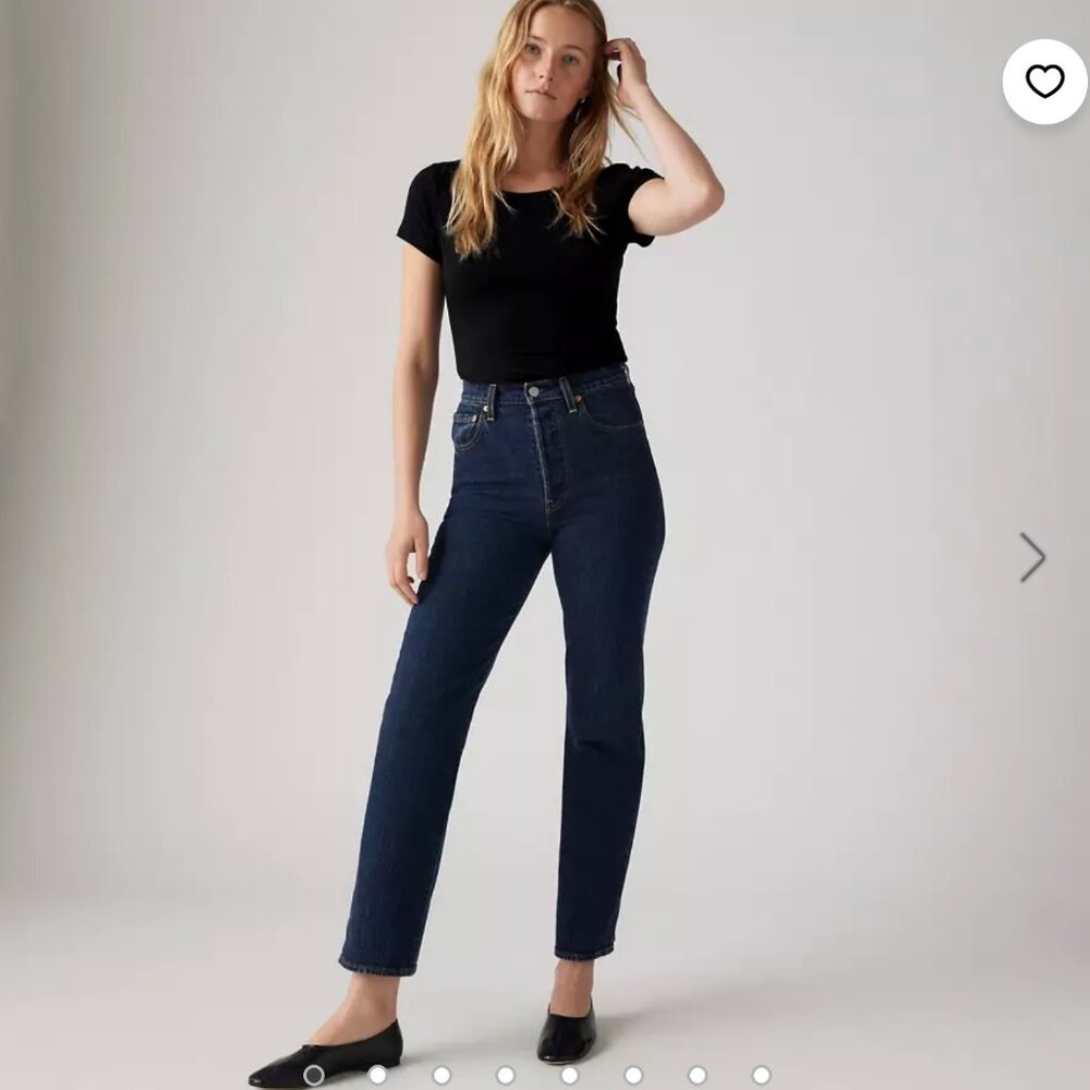 Levi's Ribcage Straight Ankle Women's Jeans Dark Wash 23W X 29L